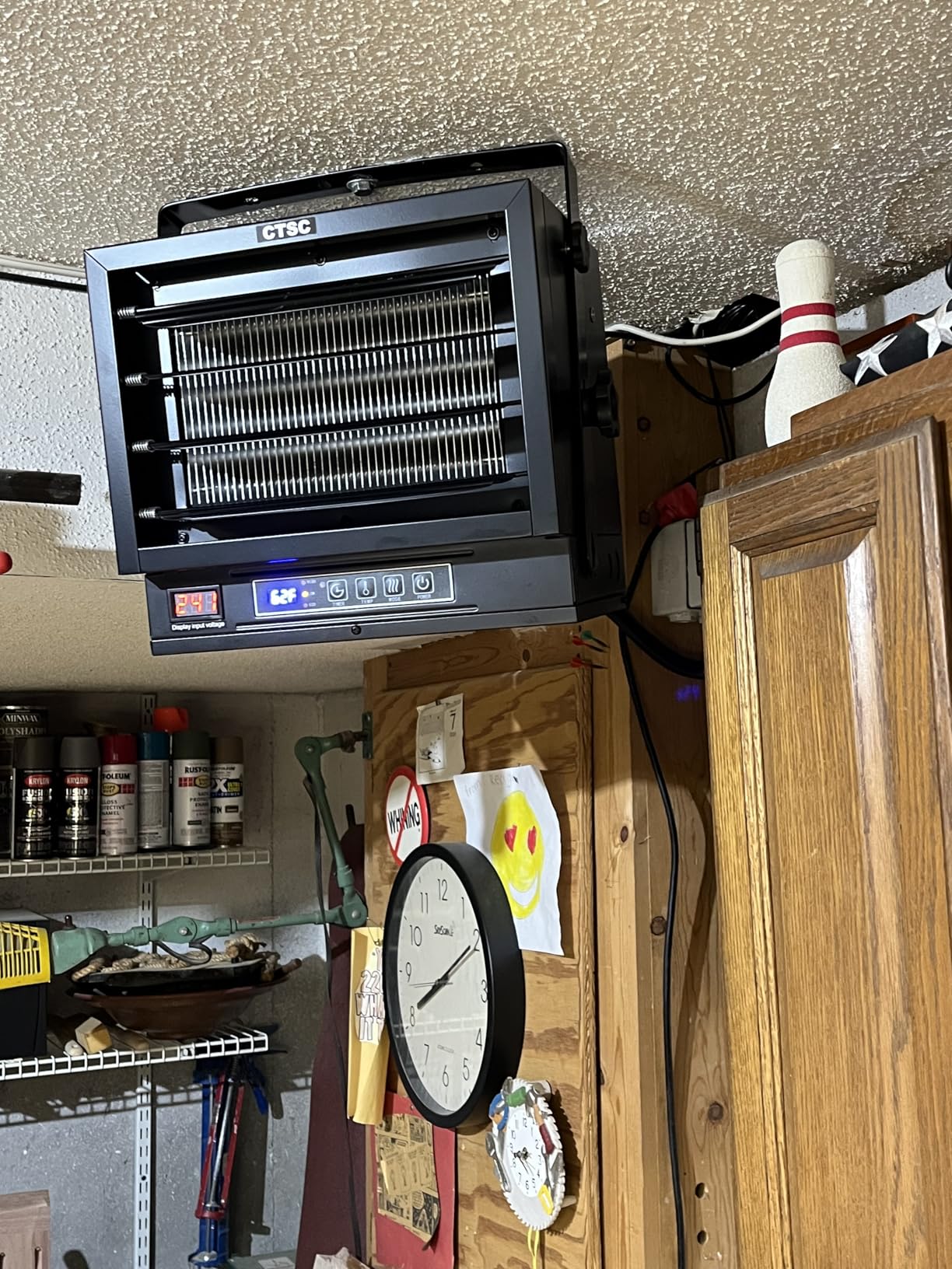 CTSC 8500W Garage Heater Electric, 240v Hardwired Fan-Forced Electric Garage Heater with Digital Thermostat, Remote Control and Timer, ECO Function, Ideal for Workshop, ETL Listed Garage Heater customer photo 2