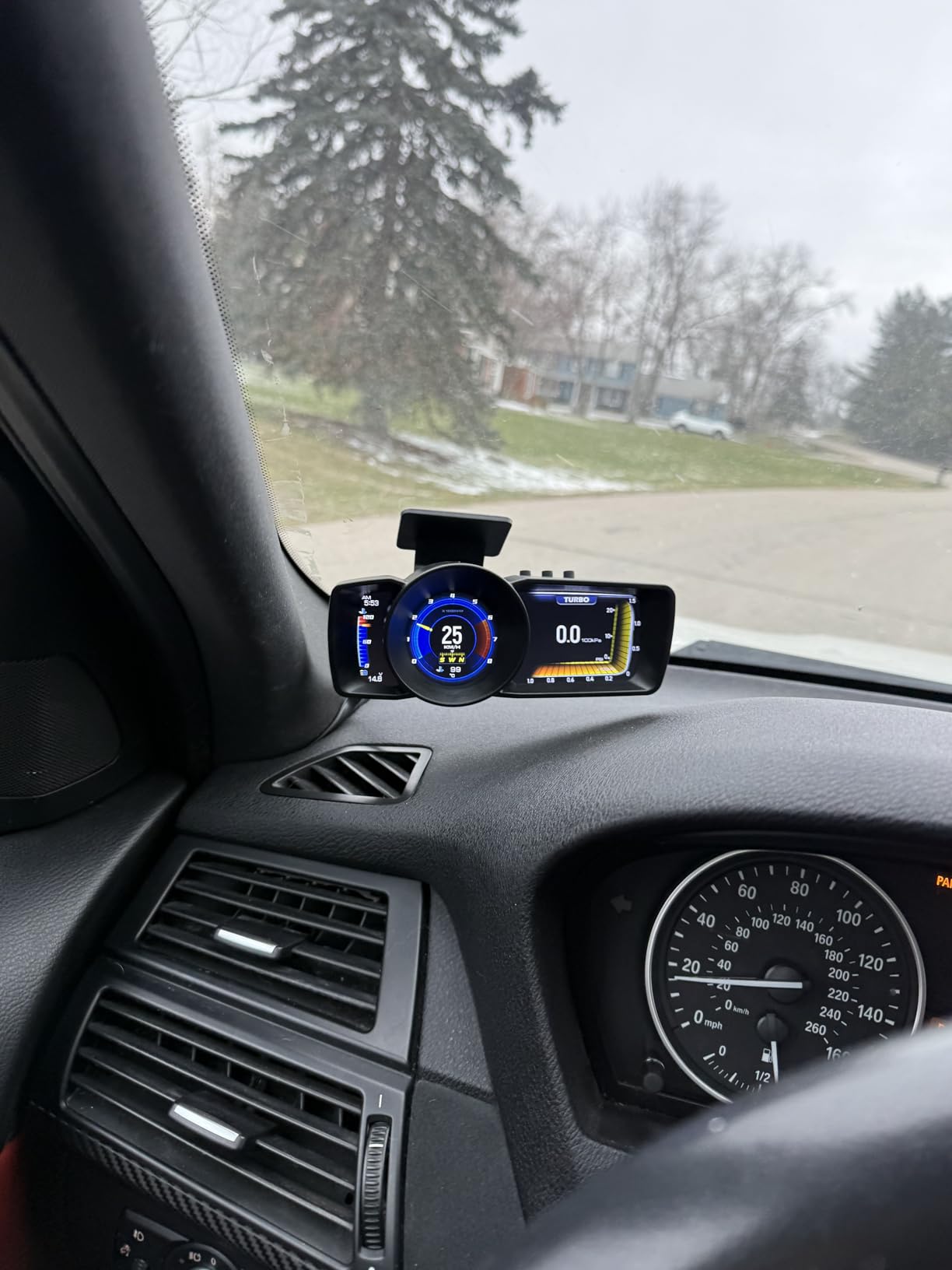 Heads Up Display for Cars - All in One Dashboard Windshield Mount Car Display Screen with 100+ Digital Gauges Includes Temperature, Digital Speedometer, RPM Meter, Fuel - Plug and Play Smart Display customer photo 1