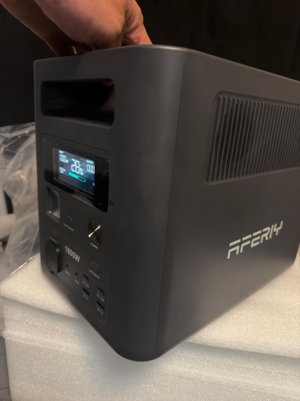 AFERIY Portable Power Station, 1024Wh LiFePO4 Solar Generator, 1800W(Peak 3600W) AC Output, Compact Lightweight Design, Fast Recharge for Home, Camping, RV, Outdoor Emergencies (Solar Panel Optional) customer photo 2