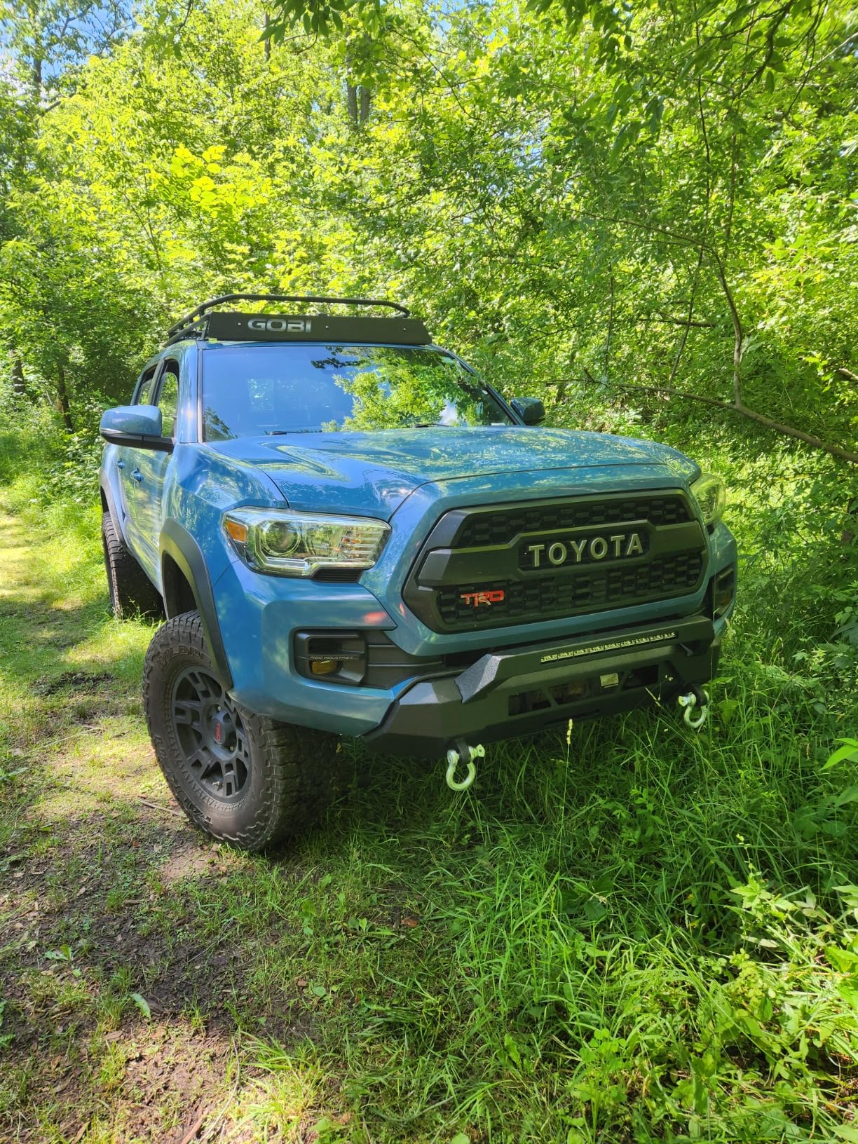 Off Road Front Bumper Fits for Toyota 4Runner 2014-2024 5th Gen Heavy Duty Rock Crawler Bumper with Winch Plate Lights D-rings Bull Bar Black (Excluding Limited & Nightshade) CUTTING REQUIRED customer photo 2
