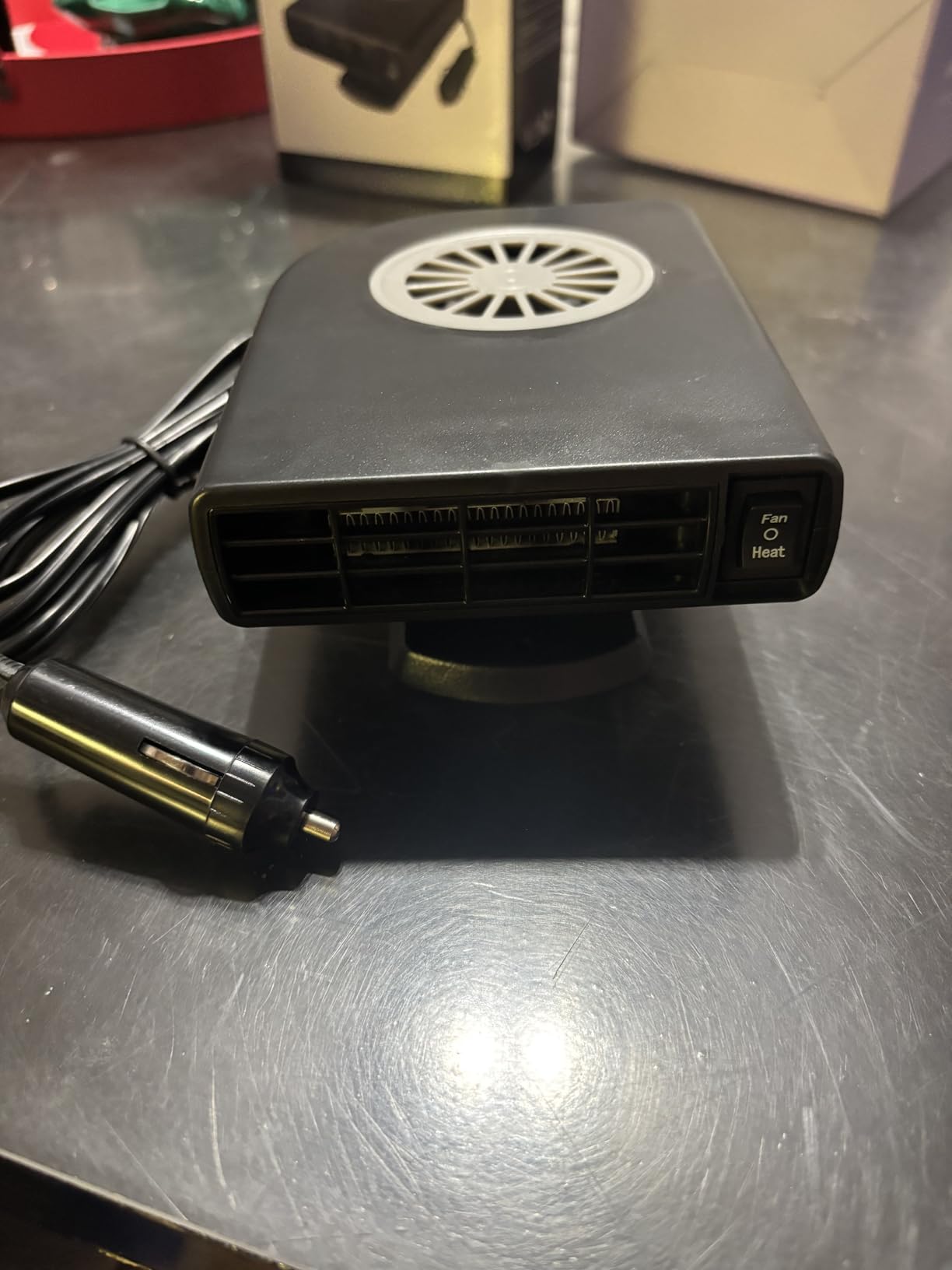 Car Heater, Portable Car Heater 12V 150W Plug-in Cigarette Lighter Car Heaters, 2 in 1 Heating and Cooling, Car Windshield Defroster Demister with Brackets, Fast Heating Defogger customer photo 2