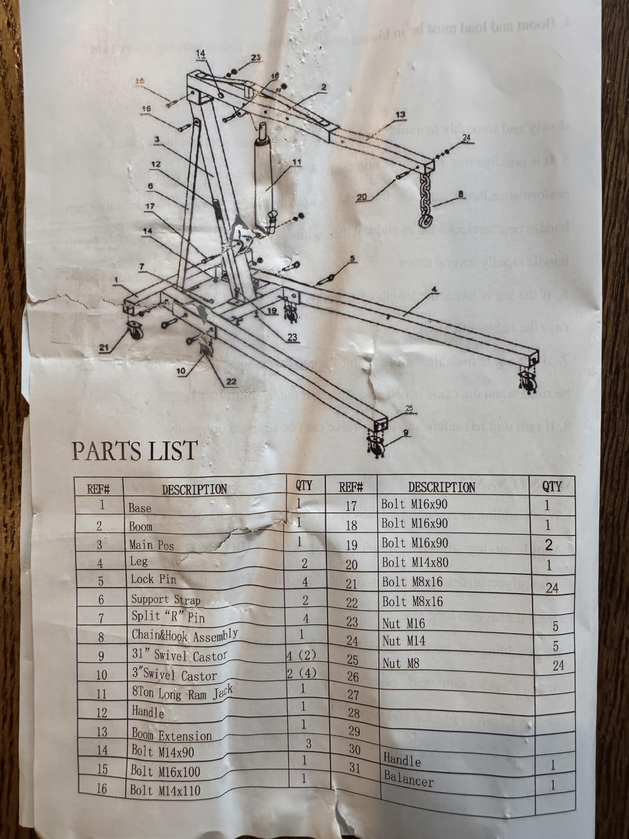 DEXSO Engine Hoist with Lever,2 Ton Folding Cherry Picker Engine Hoist,Heavy Duty Folding Shop Crane with 6 Casters,Engine Lift for Garage,Workshop,Red customer photo 2