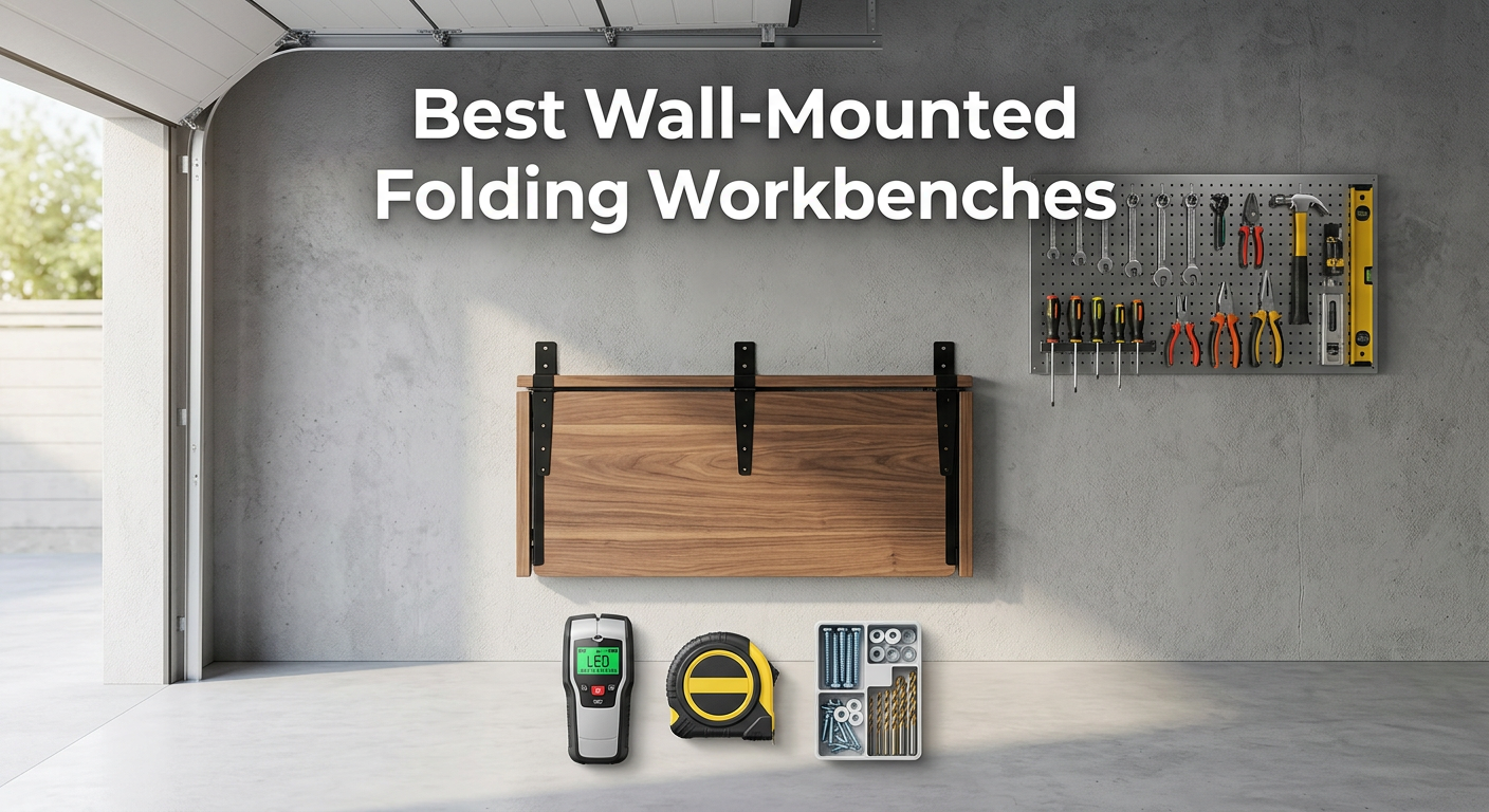 best garage wall-mounted folding workbenches