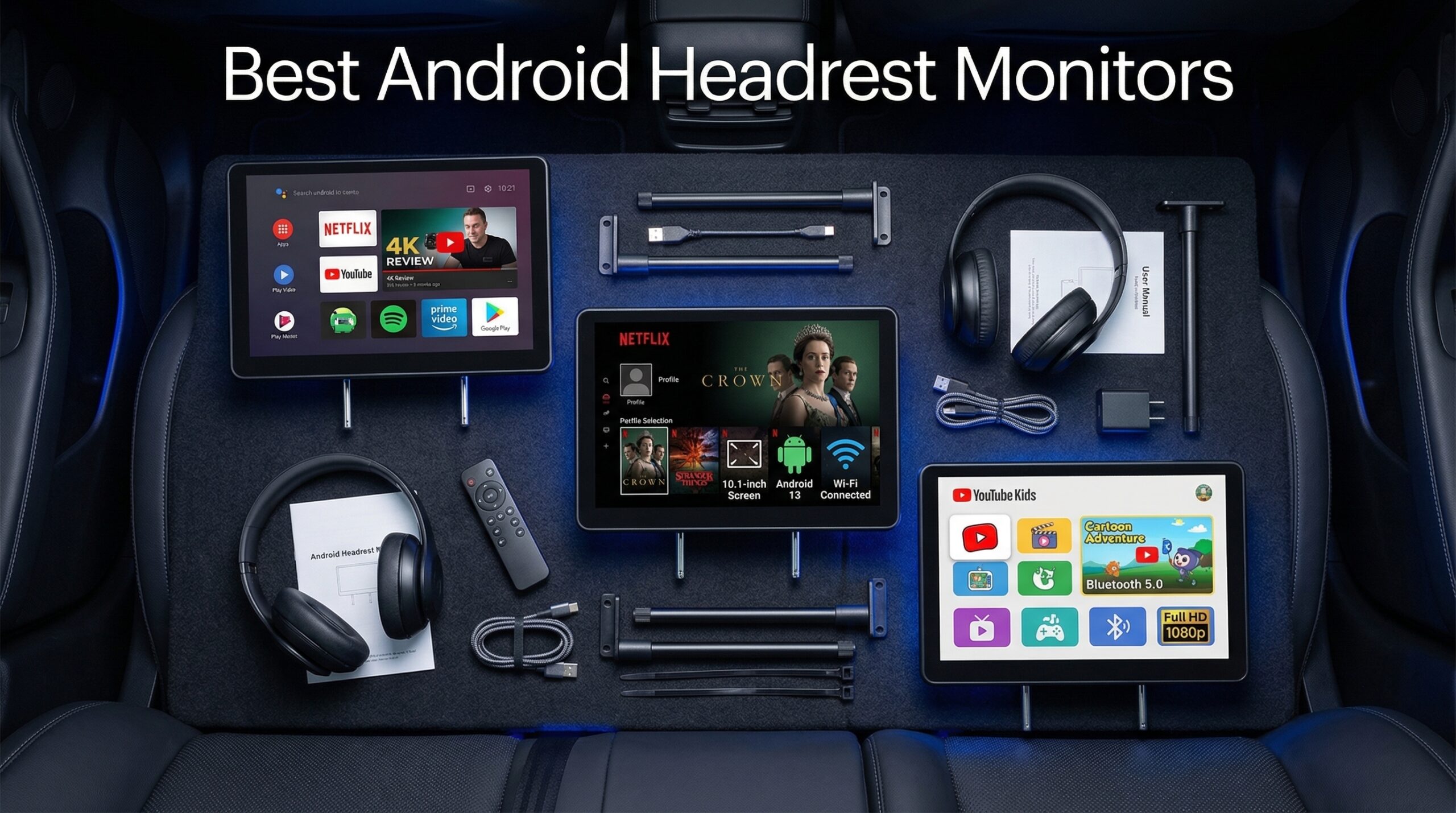 best car headrest monitors with Android