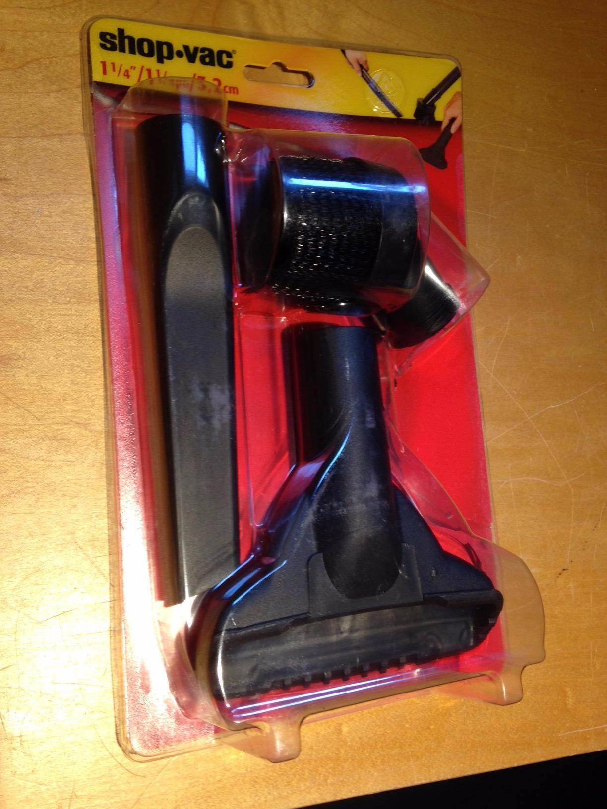 Shop-Vac 9064300 1.25 Inch Diameter Cleaning Kit, Includes Round Brush, Crevice Tool, and Gulper Nozzle, Black, Ideal for Upholstery, Blinds, and Car Interiors (1-Pack) customer photo 2