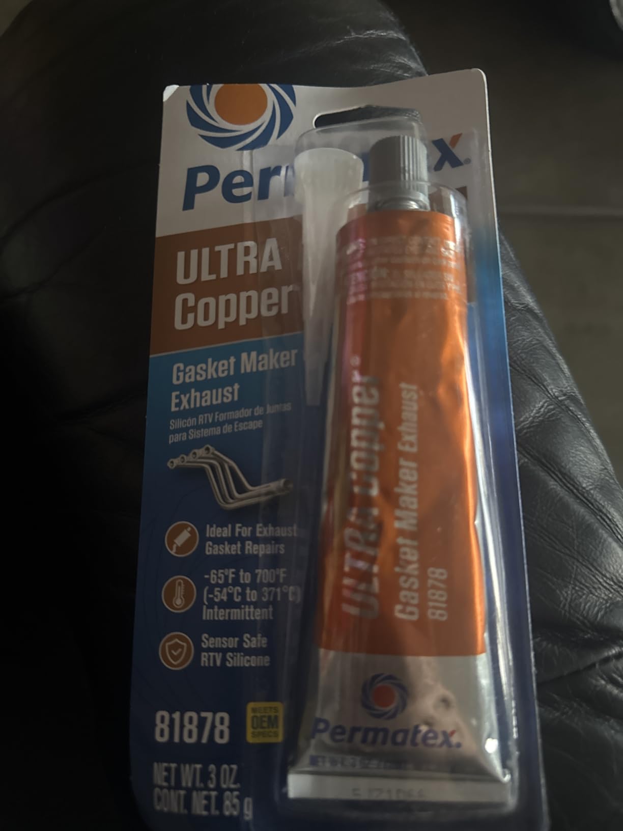 Permatex 81878 Ultra Copper Maximum Temperature RTV Silicone Gasket Maker, 3 oz customer photo 1
