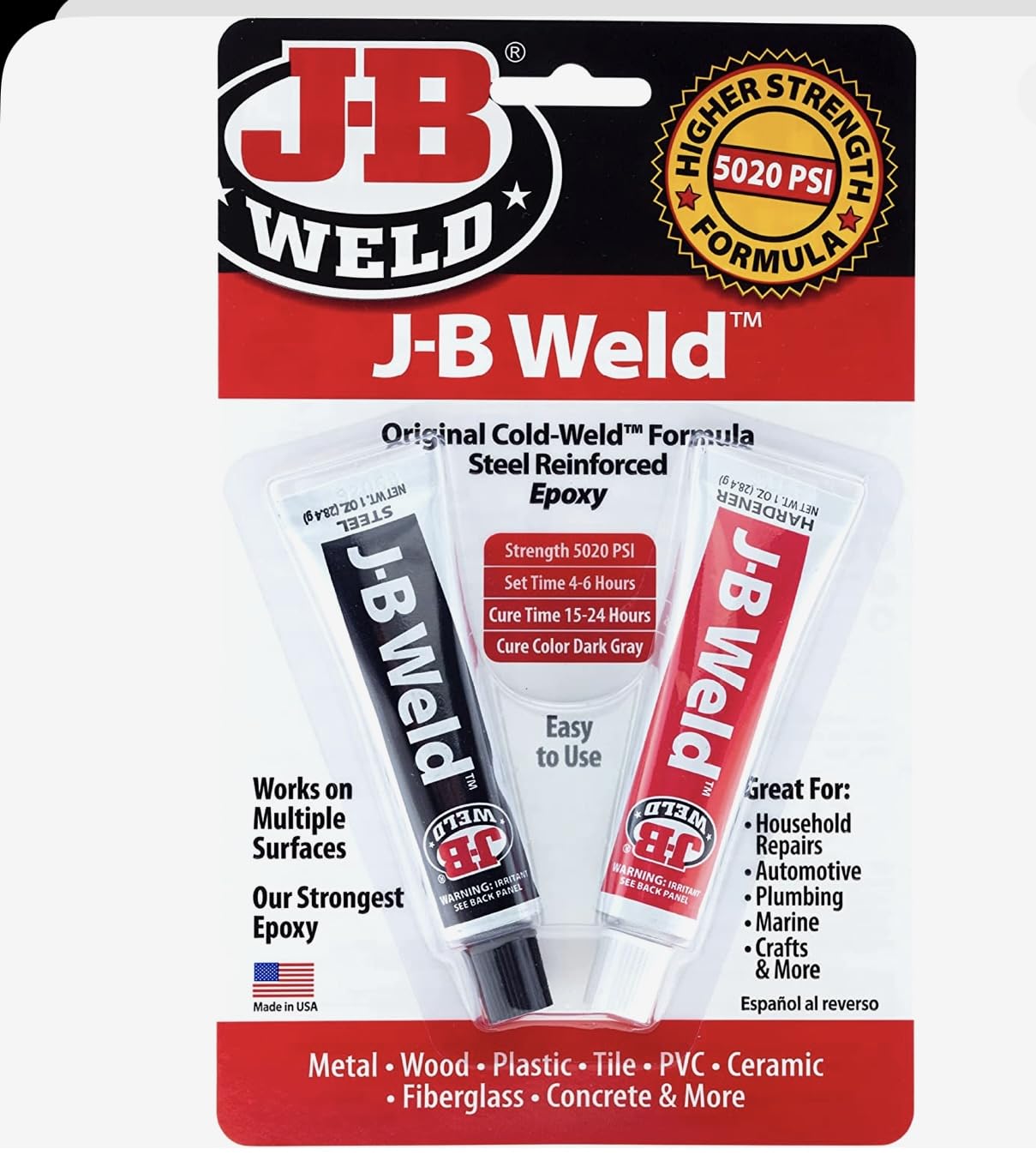 J-B Weld 8265S Original Cold-Weld Steel Reinforced Epoxy - 2 oz customer photo 2