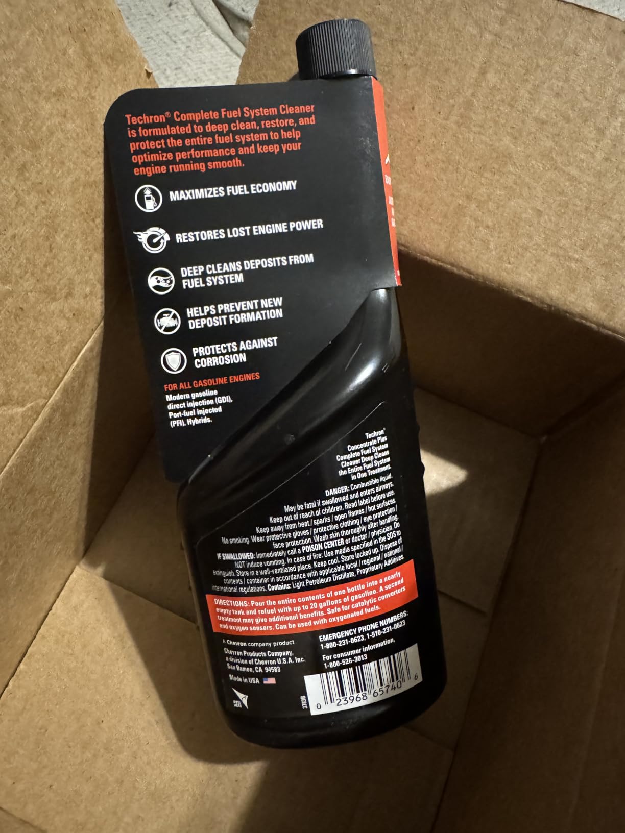 Chevron Techron Concentrate Plus Fuel System Cleaner, 20 oz. customer photo 1