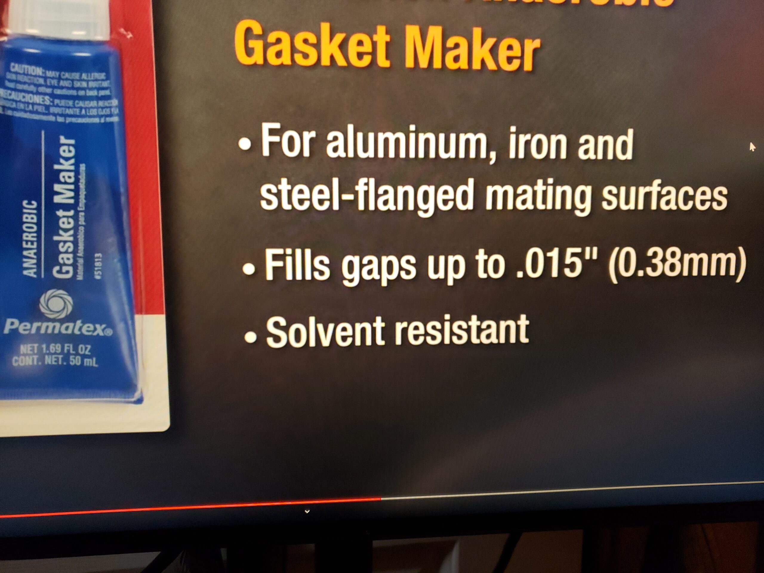 Permatex 51817 6ml Anaerobic Red Gasket Maker Tube customer photo 2