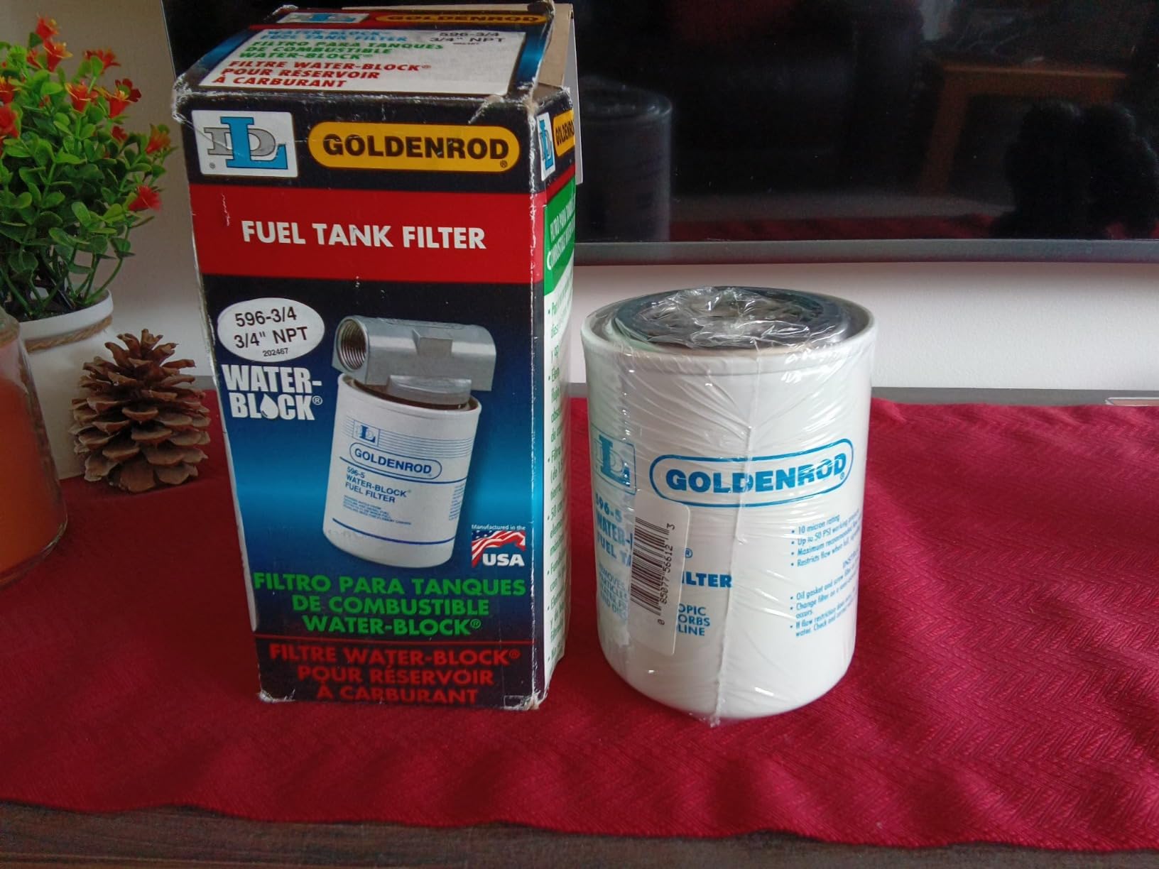 Dutton-Lainson Company - Goldenrod 596 Water-Block Fuel Tank Filter Canister with 1