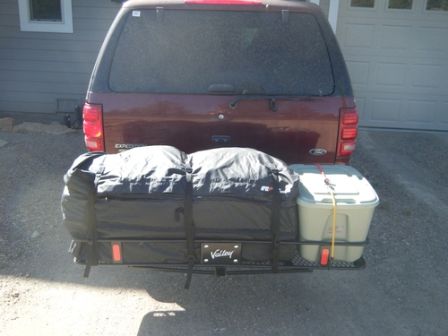 ROLA 59102 Wallaroo Cargo Bag, Rainproof, Expandable Hitch Tray Carrier, Black customer photo 1