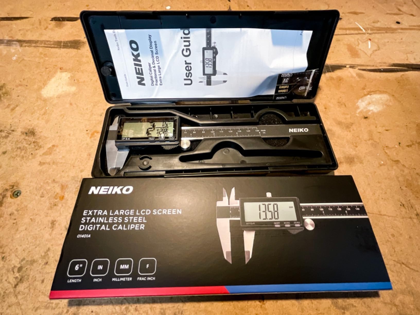 NEIKO 01407A Electronic Digital Caliper Measuring Tool, 0 - 6 Inches Stainless Steel Construction with Large LCD Screen customer photo 2
