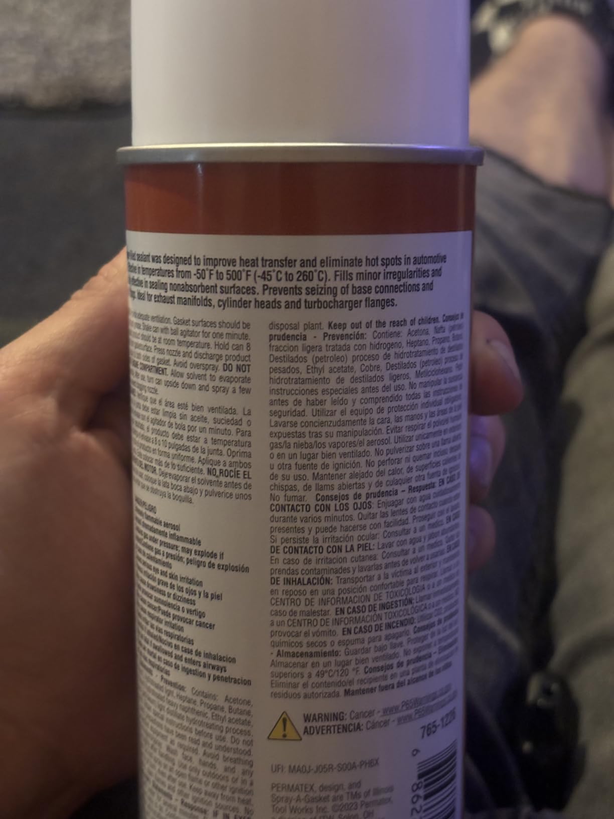 Permatex 80697 Copper Spray-A-Gasket Hi-Temp Adhesive Sealant, 9 oz. net Aerosol Can customer photo 2