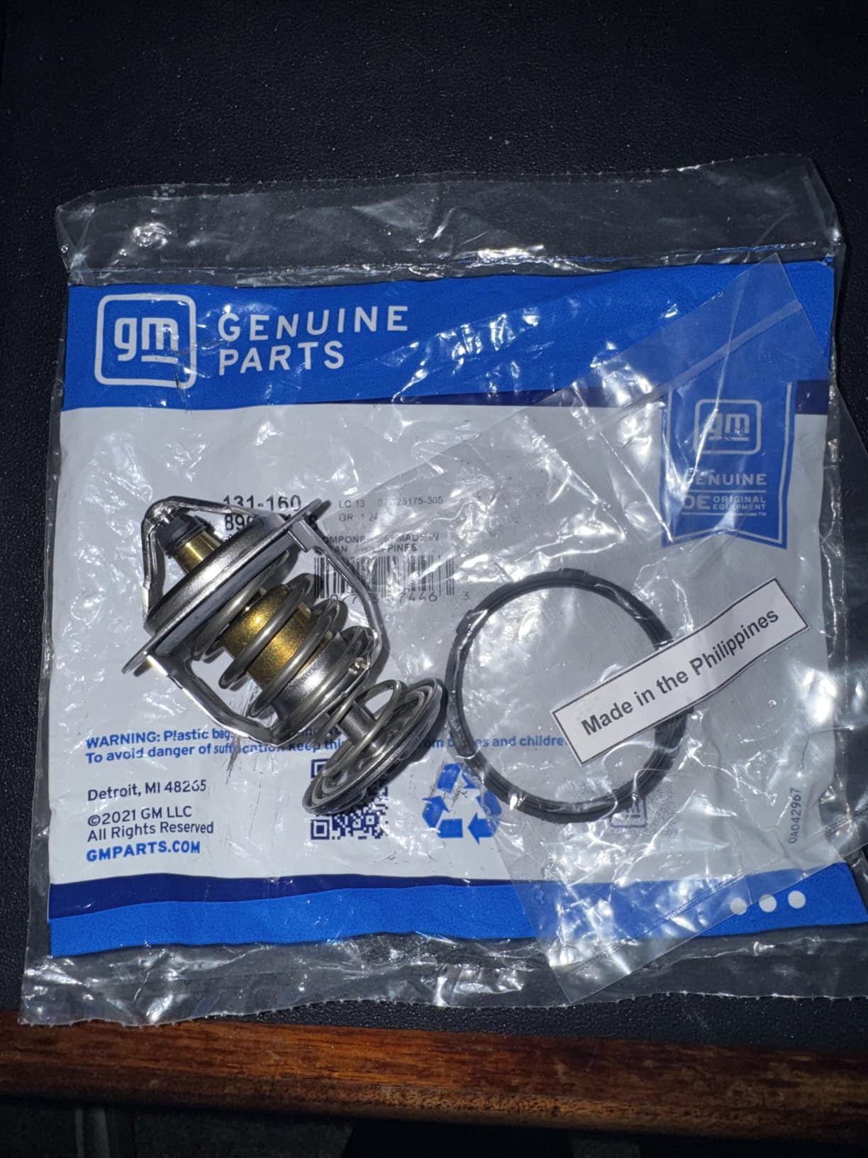 ACDelco GM Original Equipment 131-160 (89018168) 187 Degrees Engine Coolant Thermostat with Seal customer photo 1