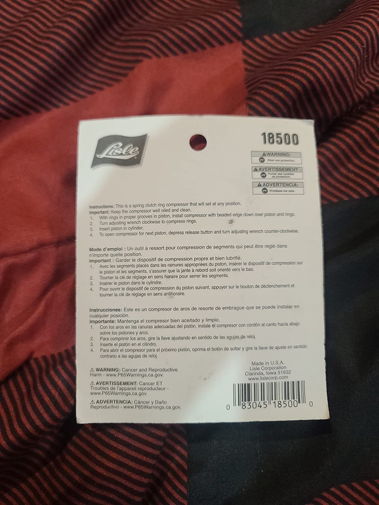 Lisle 18500 Small Engine Ring Compressor customer photo 2
