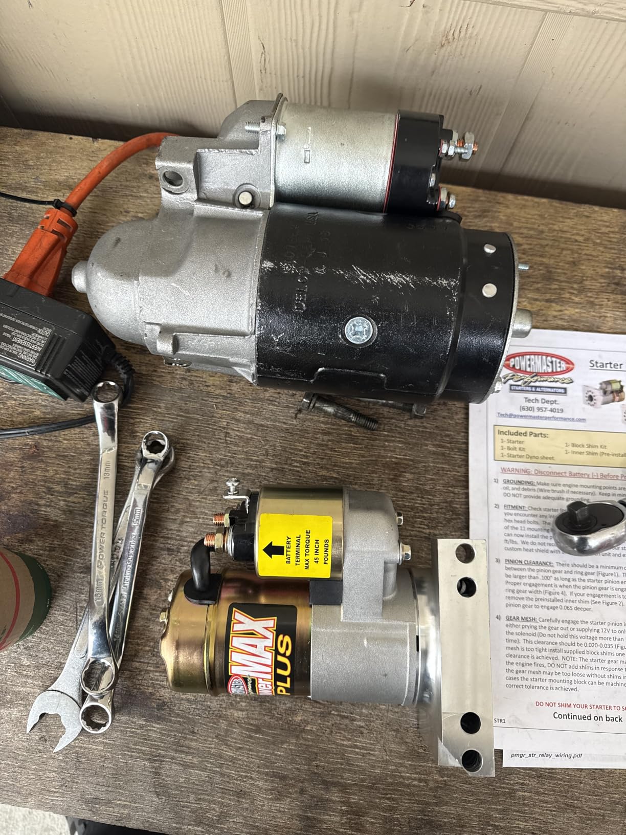 Powermaster Starter, PowerMAX Plus, 6.1:1 Gear Reduction, Natural, 153/168 Tooth Flywheel, Straight Bolt, Chevy V8, Each, 120 Amps customer photo 2