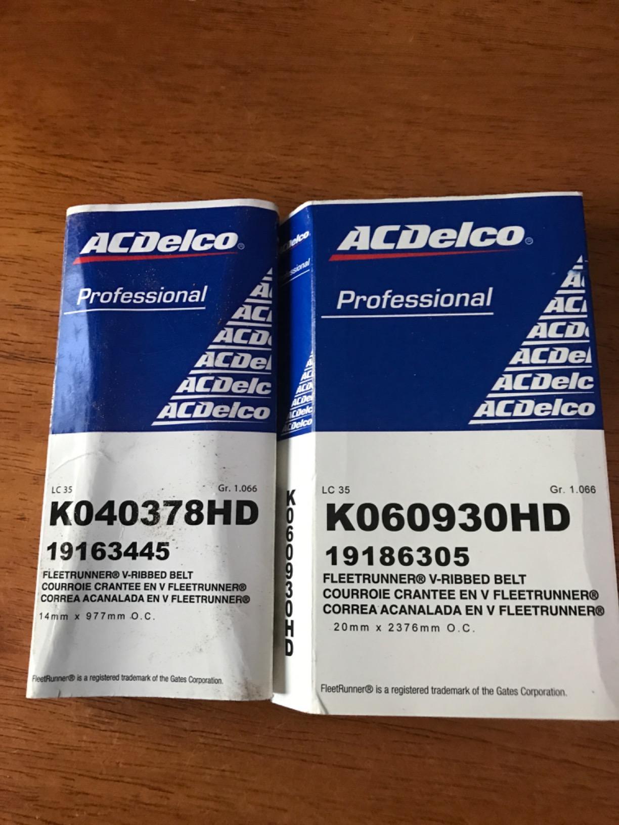 ACDelco Gold K040378HD Heavy Duty V-Ribbed Serpentine Belt customer photo 2