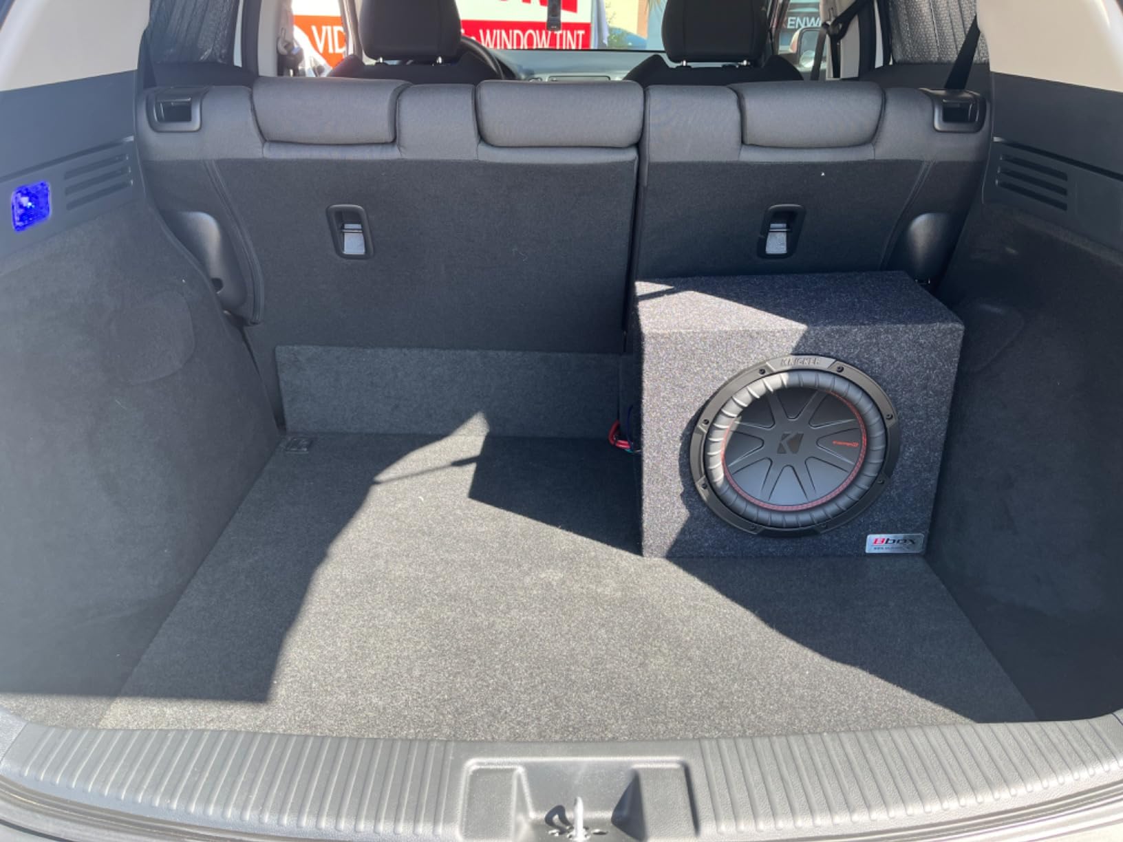 Bbox Single 10 Inch Subwoofer Sealed Enclosure - Car Subwoofer Box & Enclosures - Premium Subwoofer Box Improves Audio Quality, Sound & Bass - Red & Black Spring Terminals - Charcoal customer photo 1