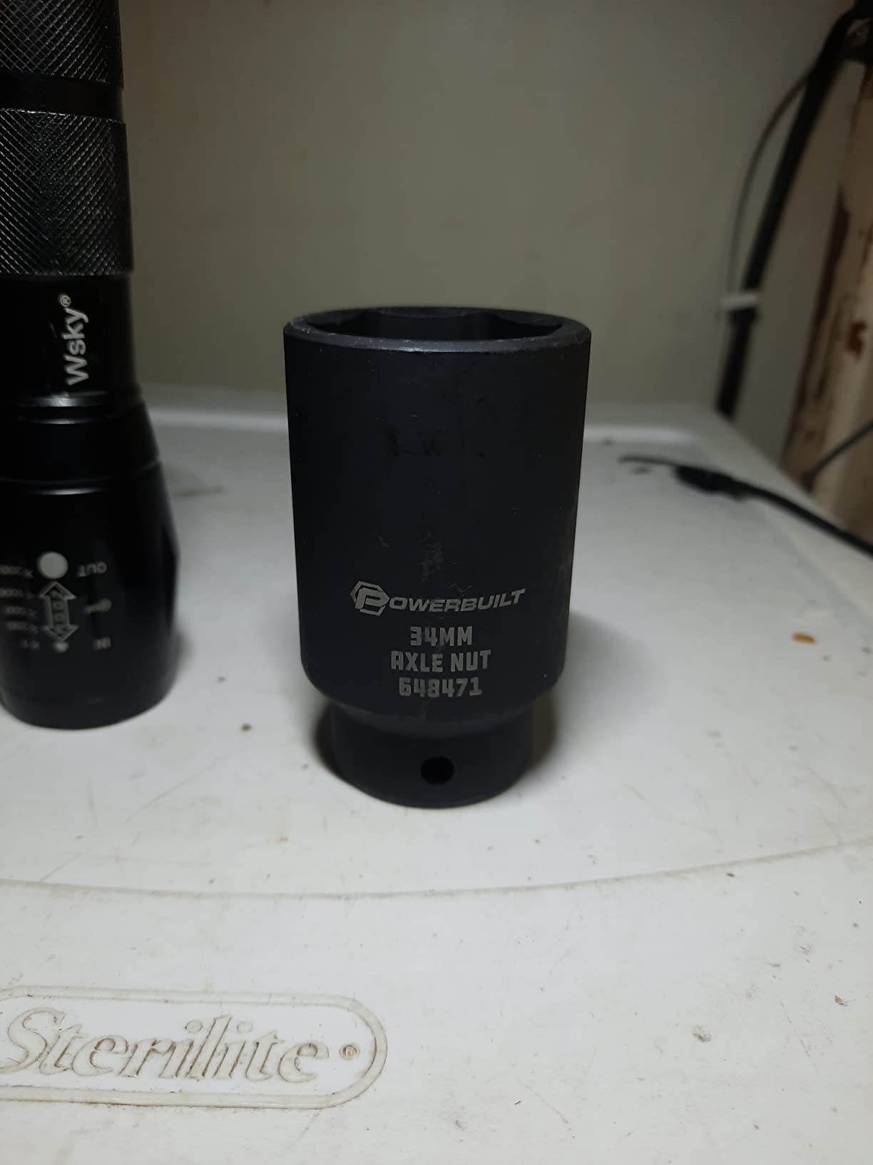 Powerbuilt 1/2-inch Drive Axle Nut Socket, 36mm 6 Point Extra Deep, Remove Front Wheel Drive Axle Shaft Nuts, Pin Hole - 648472 customer photo 2