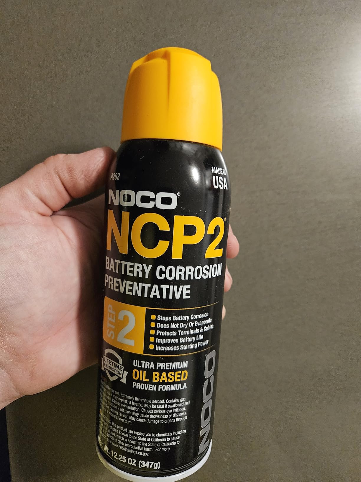 NOCO NCP2 A202 12.25 Oz Oil-Based Battery Corrosion Preventative, Corrosion Inhibitor, and Battery Terminal Protector Grease Spray customer photo 2