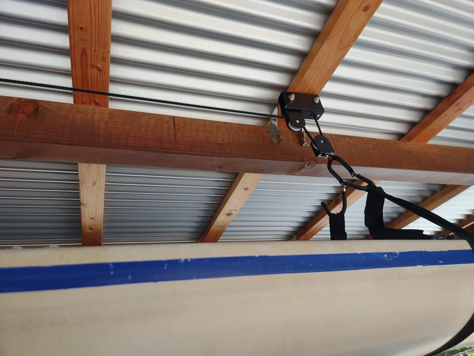 RAD Sportz Kayak Storage Hoist - Overhead Pulley System with 125lb Capacity for Canoes, Bikes, Ladders, and More - for up to 12-Foot Ceilings customer photo 2