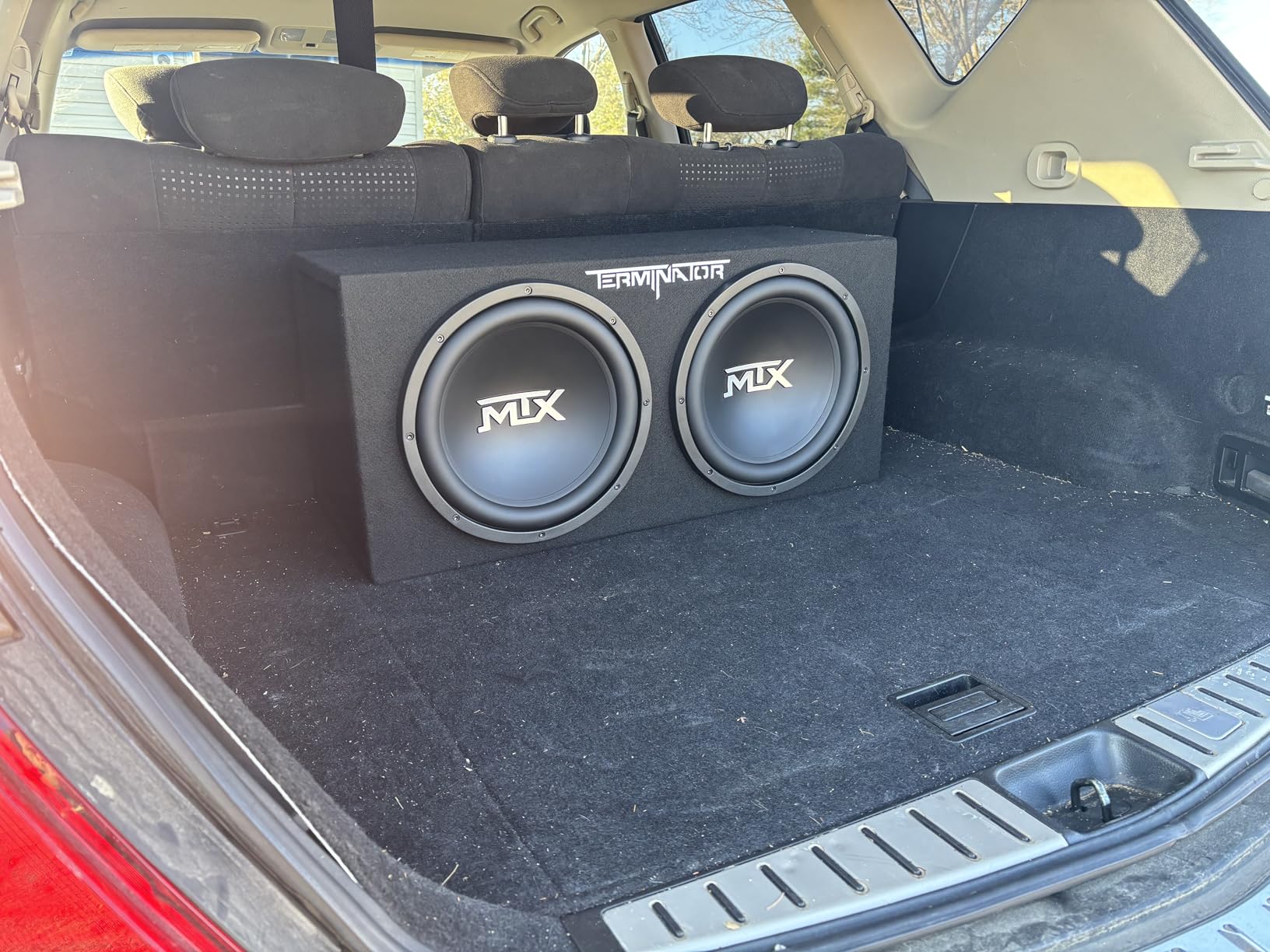 MTX Dual 12-Inch Subwoofers with Loaded Enclosure, 1200W Max Power, 400W RMS, Terminator - Car Audio Subwoofer and Speaker System with Deep Bass Sound customer photo 1