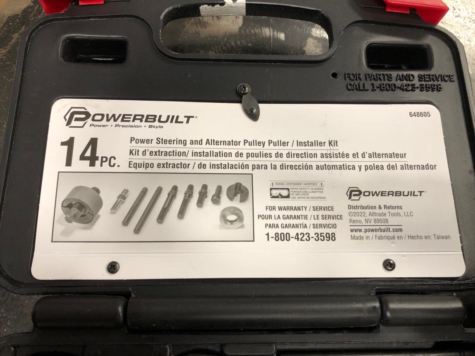 Powerbuilt Power Steering and Alternator Pulley Remove and Install Tool Set, Replace Vehicle Steering Pump, Car Repair Tools, Storage Case - 648605 customer photo 2