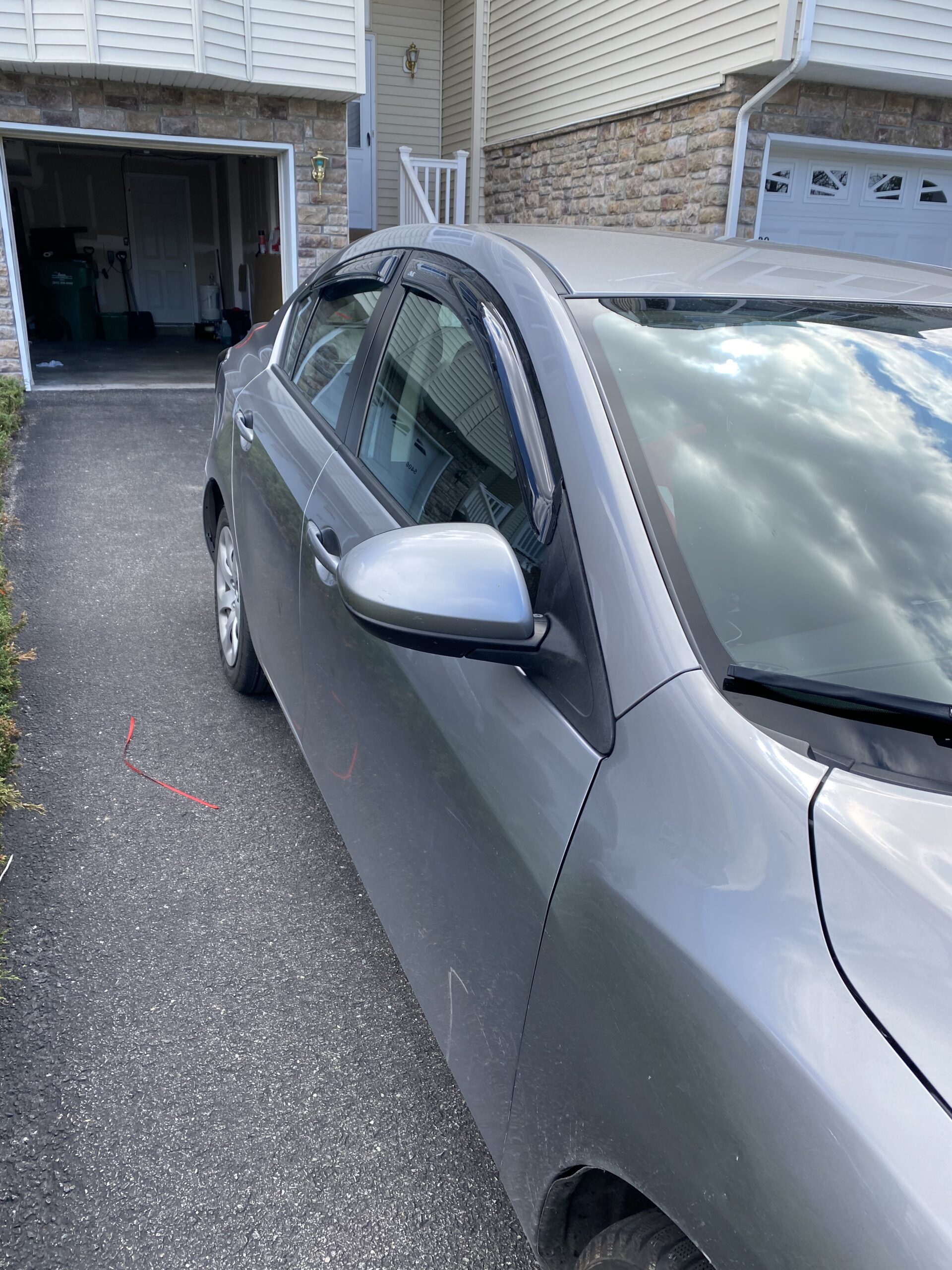 Auto Ventshade [AVS] Outside Mount Rain Guards for 2010 - 2013 Mazda 3 Sedan | Window Vent Visors, 4 pcs. - Smoke | 94257 customer photo 1