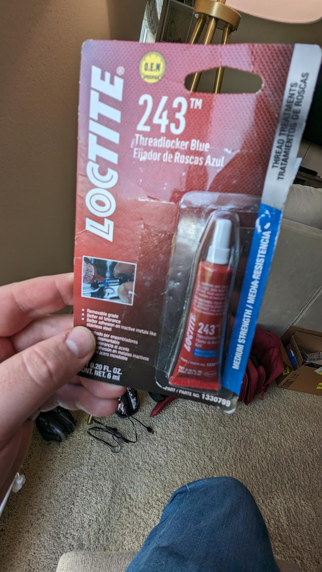 Loctite 1330906 243 Medium Strength Surface Insensitive Threadlocker, 50ml customer photo 1