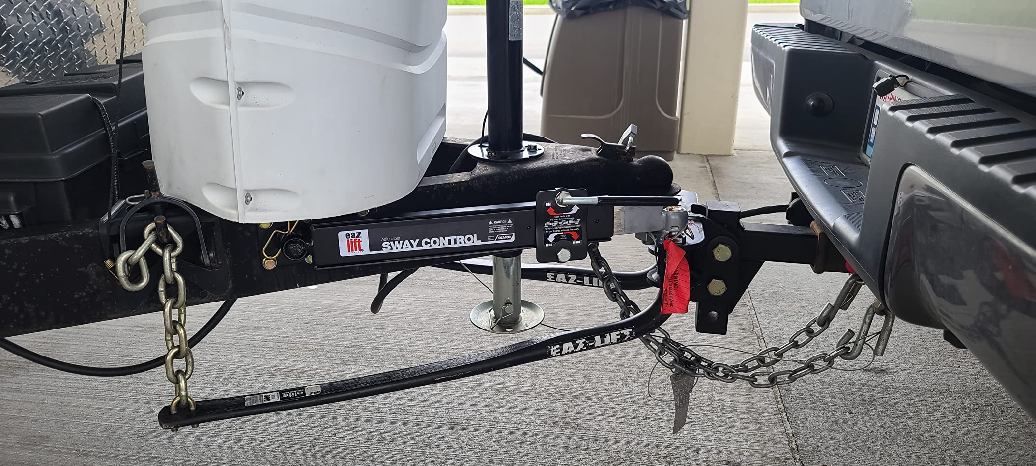 Camco Eaz-Lift Camper/RV Adjustable Sway Control | Features On/Off Control & Double Friction Pads Provide Constant Sway Reduction | Attaches & Detaches Quickly for RV Storage and Organization (48380) customer photo 1