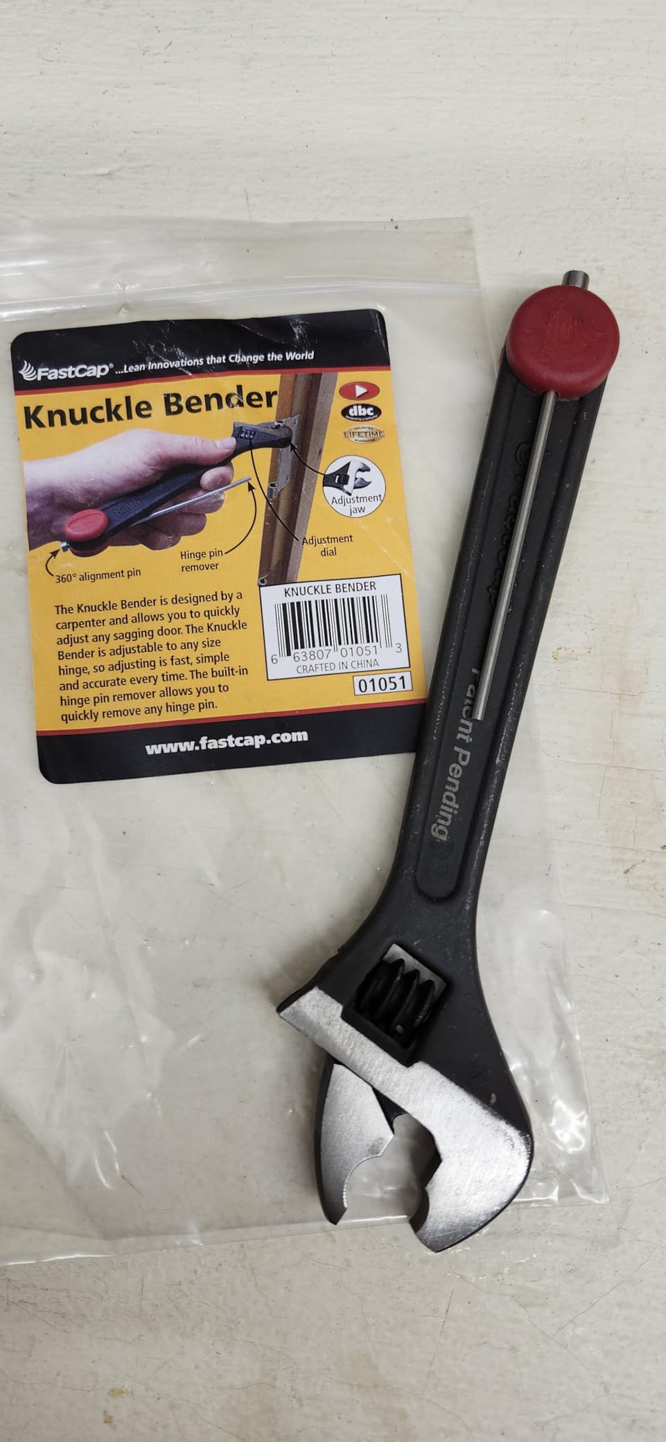 FastCap Knuckle Bender with Built-in Hinge Pin Remover - Adjustable Door Hinge Tool for Fast and Accurate Sagging Door Fixes customer photo 1