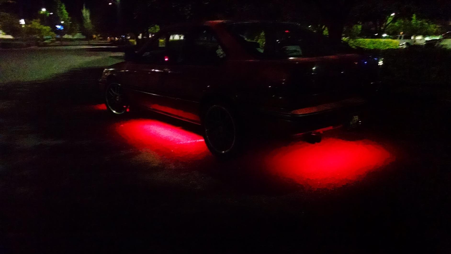 Universal Fit 4pc Set 7-Color RGB Color Changing LED Under Car Glowing Accent Lighting Kit w/Adjustable Setting customer photo 1