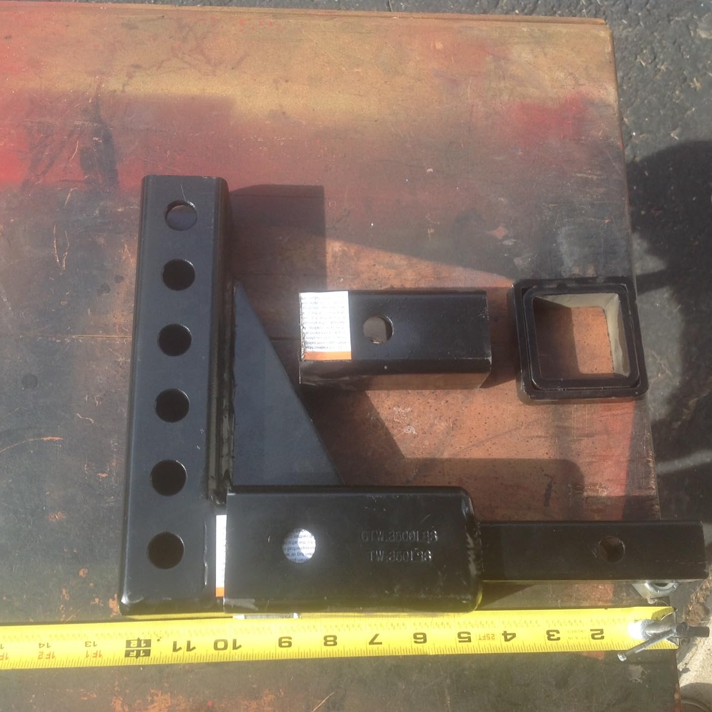 MaxxHaul Adjustable Ball Mount, 5,000 lb Towing Capacity with 8-Position Height Adjustment, Fits 2