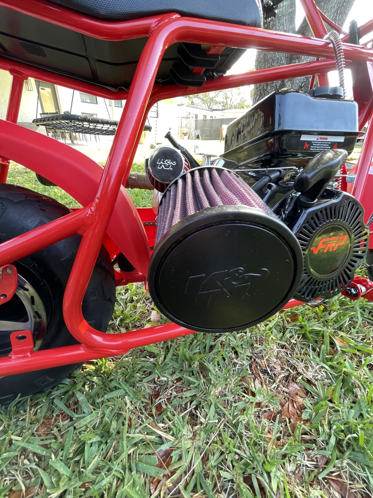 K&N Vent Air Filter / Breather: Washable and Resuable: 0.375 in/0.5 in (10 mm/13 mm) Flange ID; 1.75 in (44 mm) Height; 2 in (51 mm) Base; 1.5 in (38 mm) Top, Red , 62-1600RD customer photo 2