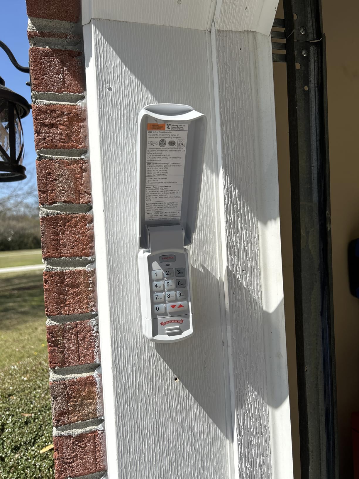 Overhead Door - Wireless Garage Door Opener Keypad - Weather-Resistant - OKP-BX - White, 1 Pack customer photo 1