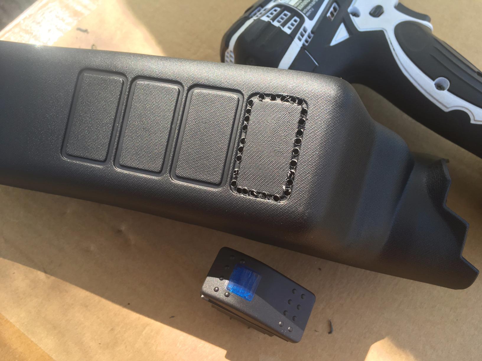 Rugged Ridge Switch Pod for Jeep Wrangler JK | Thermoplastic Olefin (TPO), Grey | 17235.58 | Fits 2011-2018 Jeep Wrangler JK customer photo 1