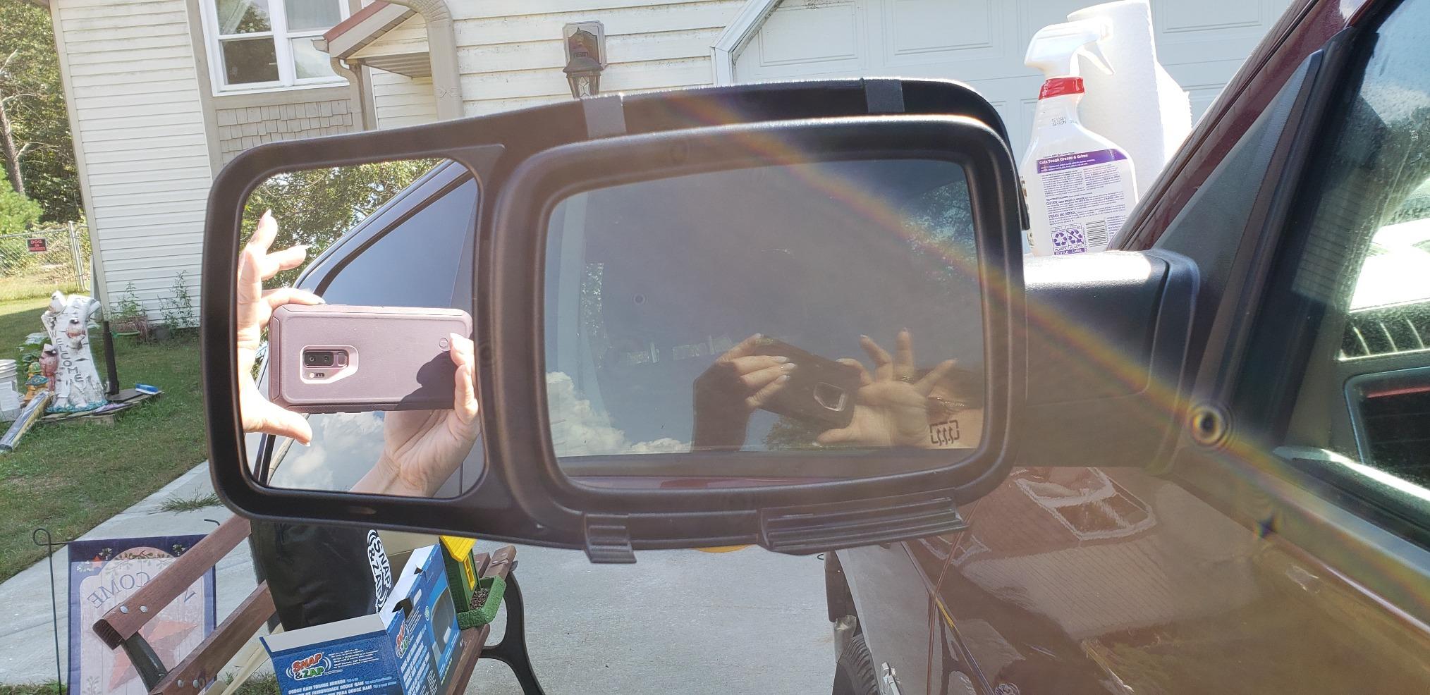 K SOURCE Snap & Zap 80710 Custom Fit Towing Mirror for 2009-2023 Ram Pick-Up 1500, 2010-2022 Ram Pick-Up 2500, 3500, Patented customer photo 2