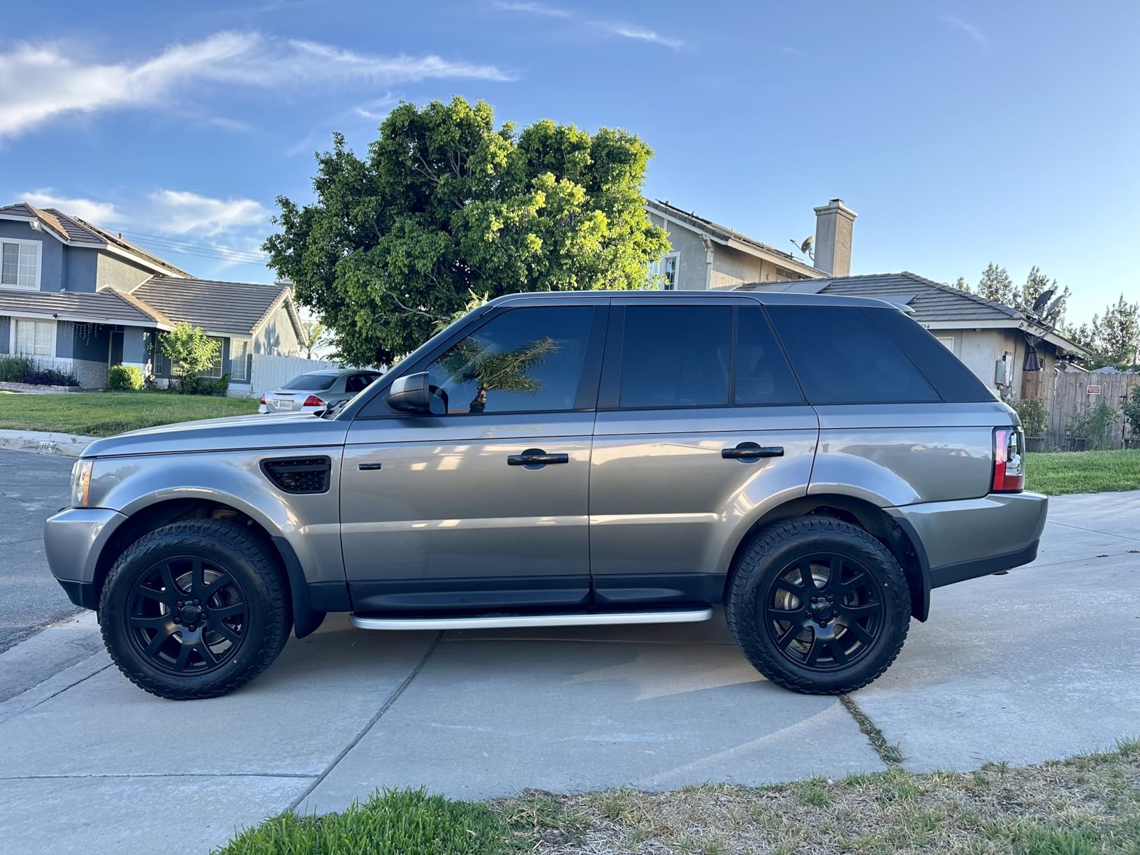 Running Board Compatible with 2006-2013 Land Rover Range Rover Sport, Factory Style Polish Black Side Step Bars Extensions by IKON MOTORSPORTS customer photo 1