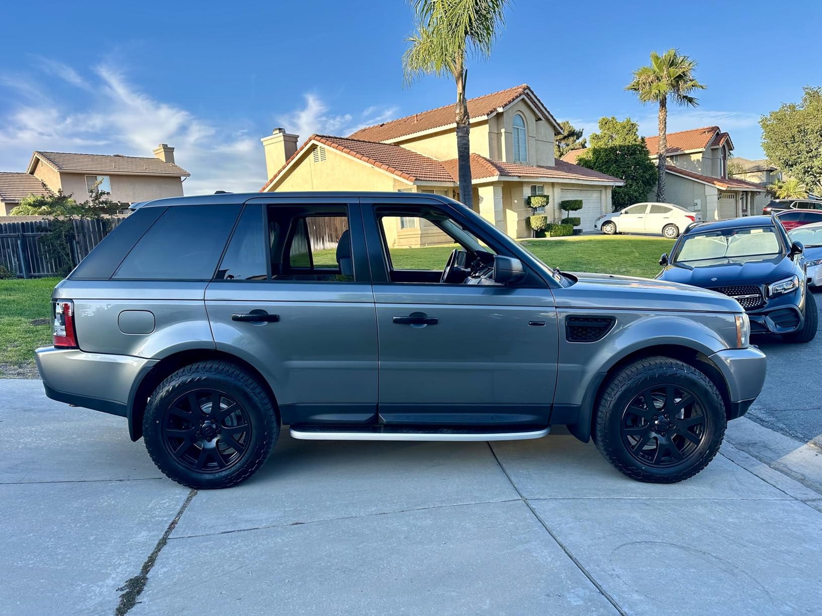Running Board Compatible with 2006-2013 Land Rover Range Rover Sport, Factory Style Polish Black Side Step Bars Extensions by IKON MOTORSPORTS customer photo 2