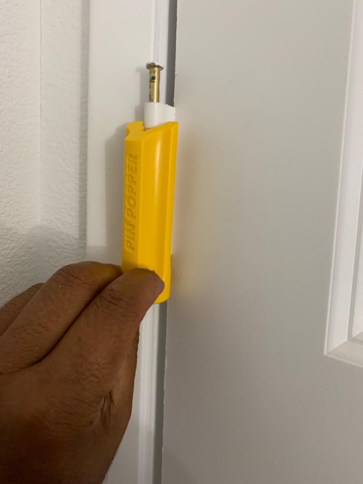 Hinge Outlet Door Hinge Pin Remover Tool - Easily Removes Stuck or Tight Pins - Heavy-Duty Steel Pin with Durable Plastic Body - Made in USA - Compatible with Most Door Hinges customer photo 2