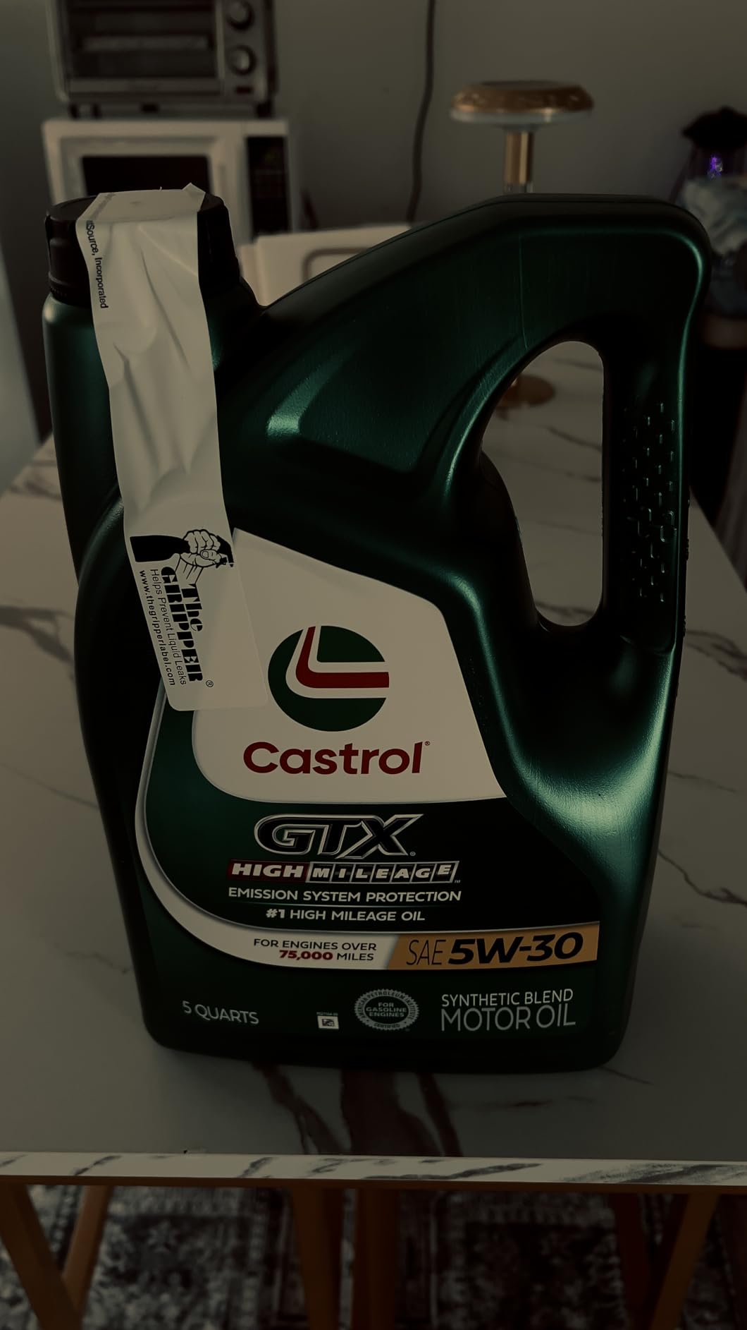 Castrol GTX High Mileage 5W-30 Synthetic Blend Motor Oil, 5 Quarts customer photo 1