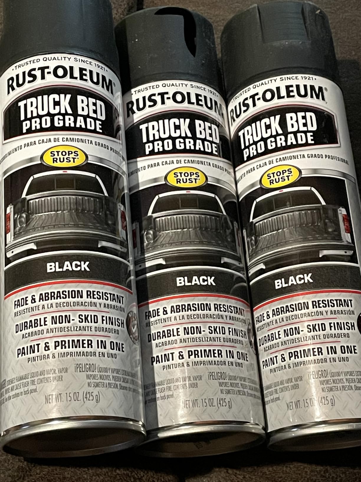 Rust-Oleum 272741 Automotive Professional Grade Truck Bed Coating Spray, 15 oz, Matte Black customer photo 1