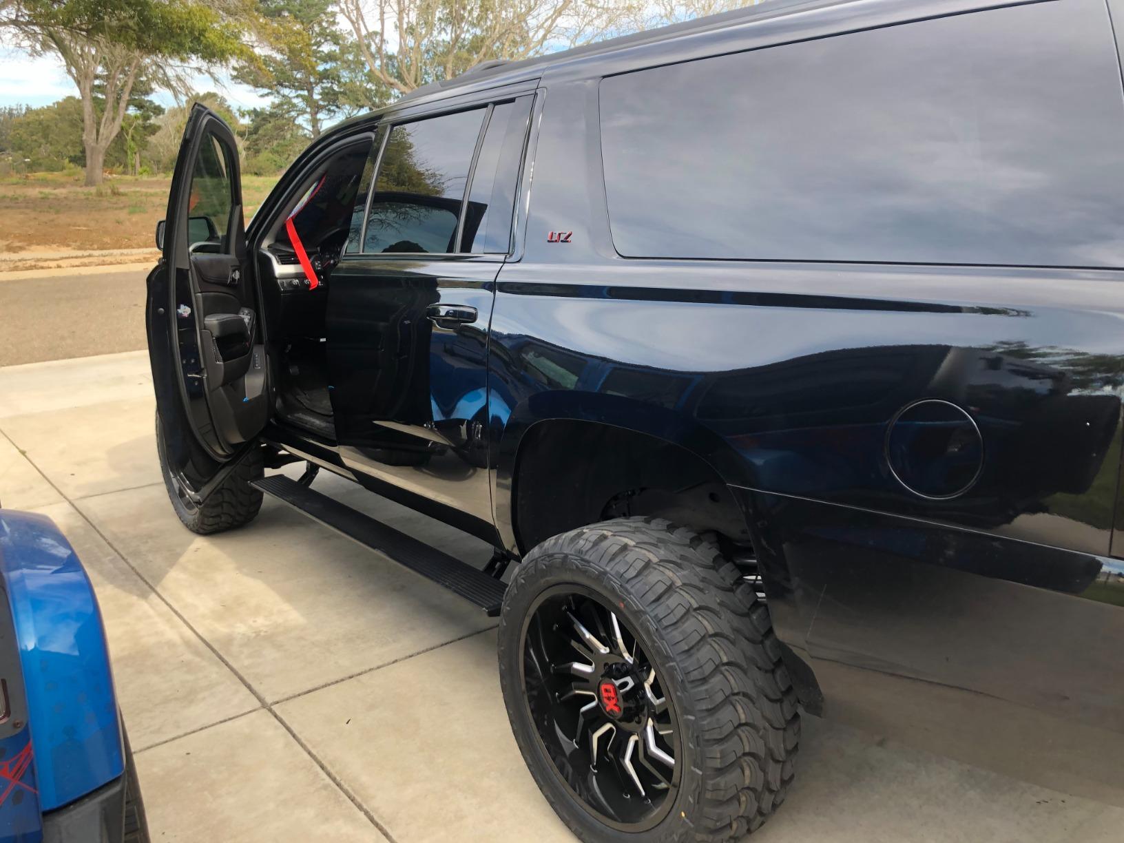 RealTruck AMP Research PowerStep Plug-N-Play Retractable Electric Truck Steps with LED Step Lights | Fits 2015-2020 Escalade, Chevrolet Suburban/Tahoe, GMC Yukon | 76127-01A-B customer photo 2