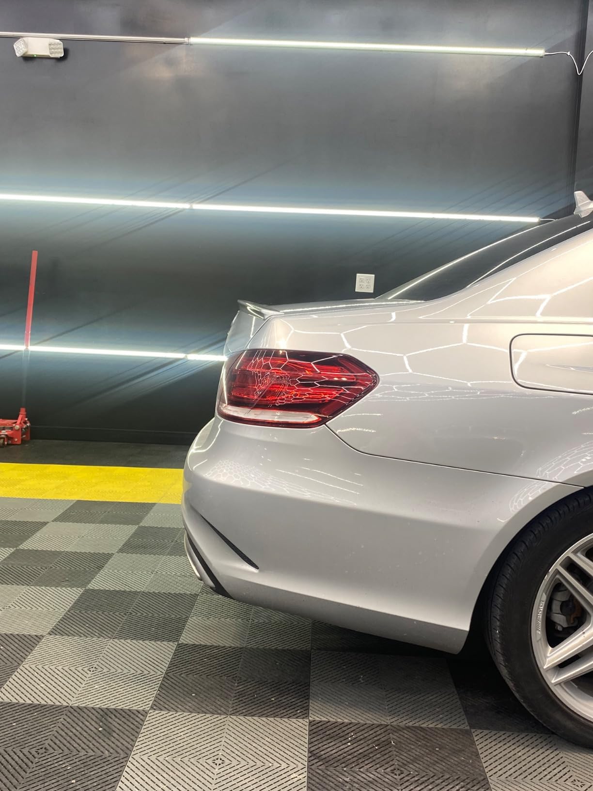 Pre-Painted Trunk Spoiler Compatible with 2010-2016 Benz E-Class W212, AMG Style #744#775 Brilliant/Iridium Silver Metallic ABS Added On Lip Wing Available by IKON MOTORSPORTS customer photo 2