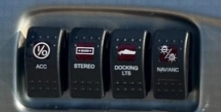 Amarine Made 12v 20 Amp Waterproof LED On/Off Boat Marine SPST 3P Rocker Switch with Light (Red) customer photo 1