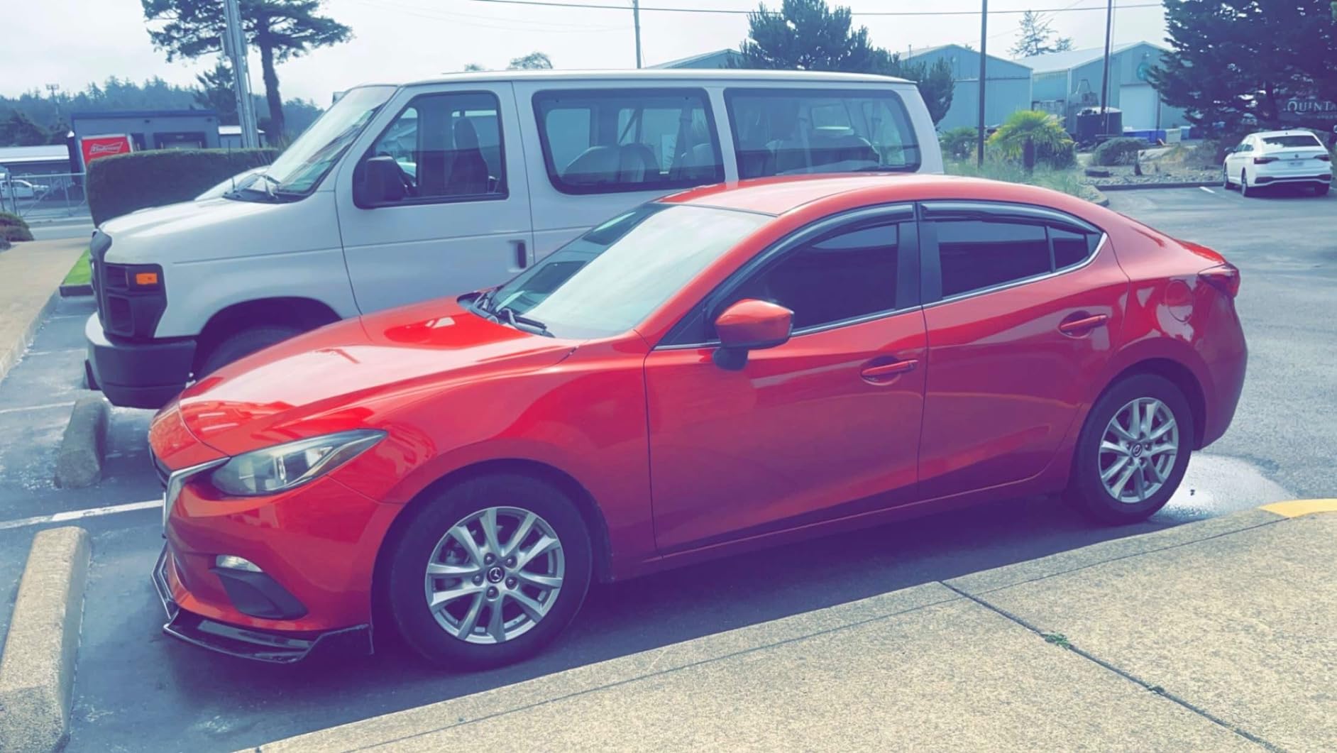 JDM 3D Style Smoked Window Visor Vent Shade Compatible with 2014-2019 Mazda 3 MAZDA3 customer photo 1