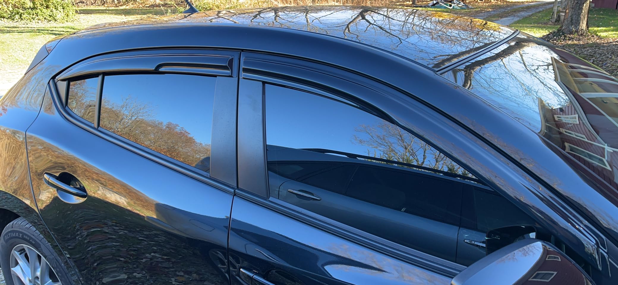 JDM 3D Style Smoked Window Visor Vent Shade Compatible with 2014-2019 Mazda 3 MAZDA3 customer photo 2