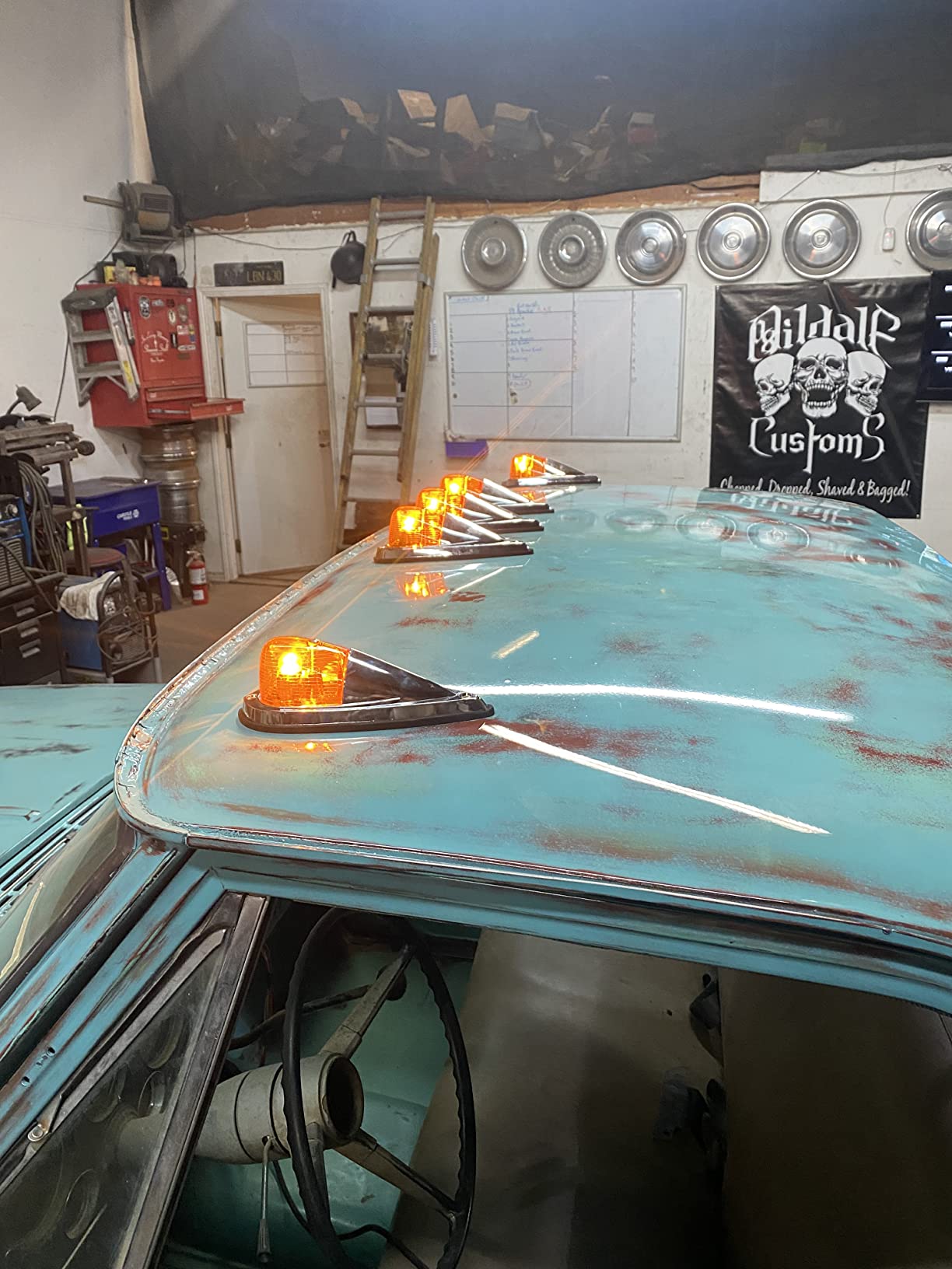 Partsam 5X Amber Cab Marker Top Roof Running Lights Kit Universal Teardrop Style Cab Light Compatible with Kenworth/Peterbilt/Freightliner/Mack/Western Star Truck Trailer customer photo 2