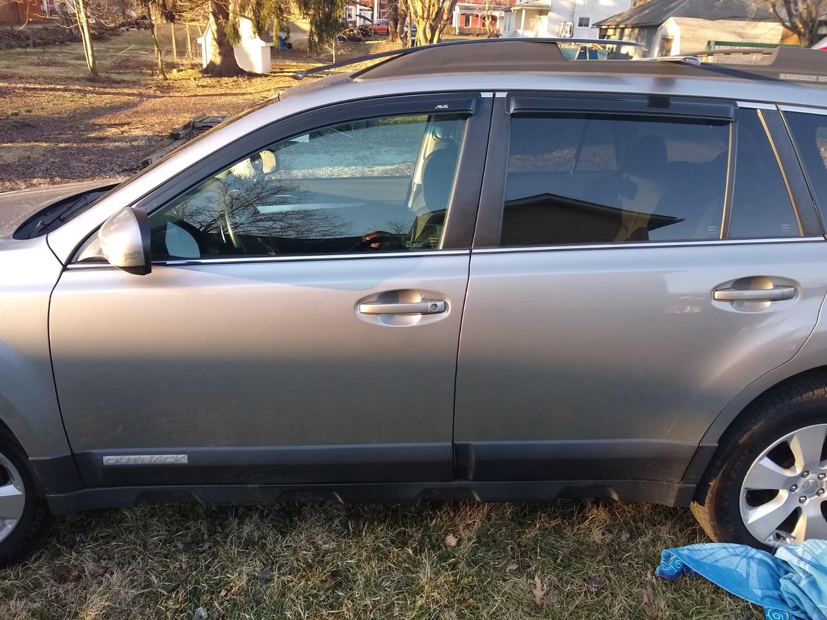 Auto Ventshade [AVS] Outside Mount Rain Guards for 2010-2014 Subaru Outback | Window Vent Visors, 4 pcs. - Smoke | 94484 customer photo 1