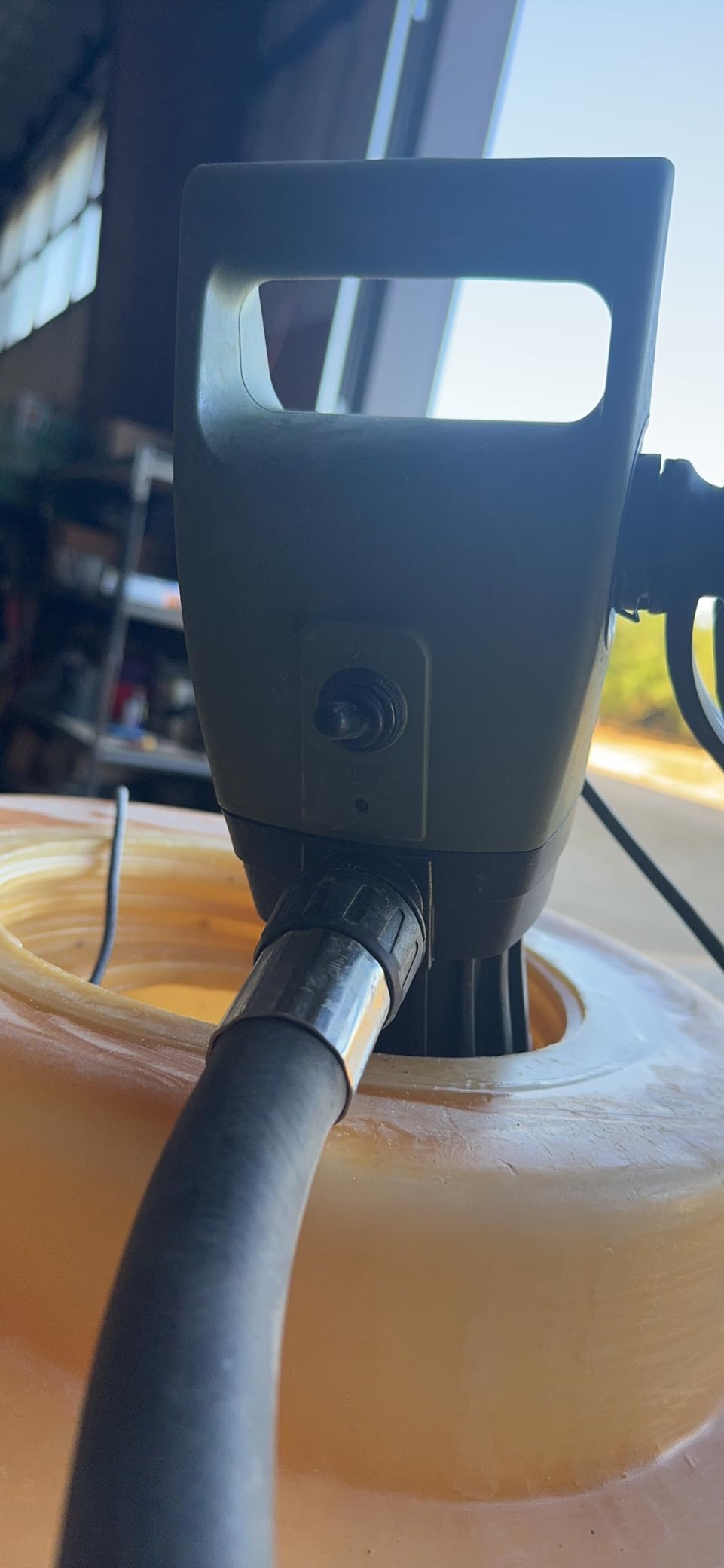 TERA PUMP Electric Transfer Drum Pump for 55 Gallon Drums up to 275 Gallon IBC Totes | Works with DEF, Diesel, AG Chemicals, Kerosene etc customer photo 2